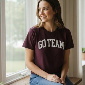 Ws Life is Good Short Sleeve Crusher Boxy Tee Go Team